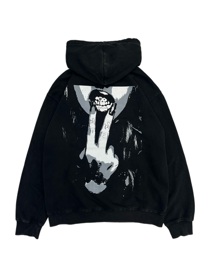 Hoodie Delux ''GRILLZ'' - Black Washed