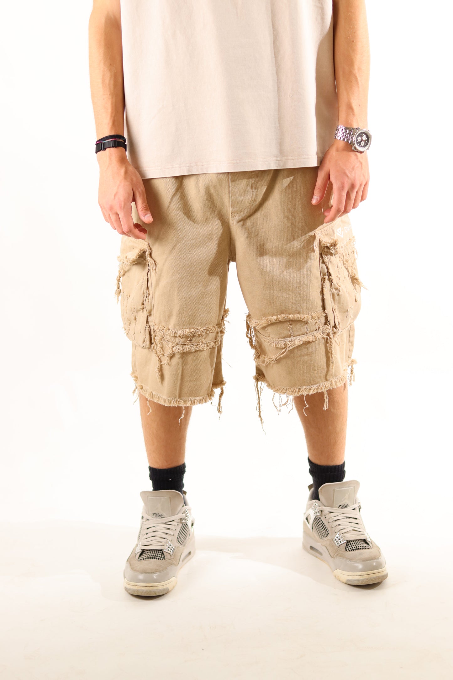 Shorts ''Scratched'' - Beige