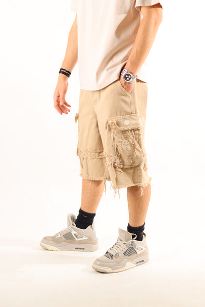 Shorts ''Scratched'' - Beige