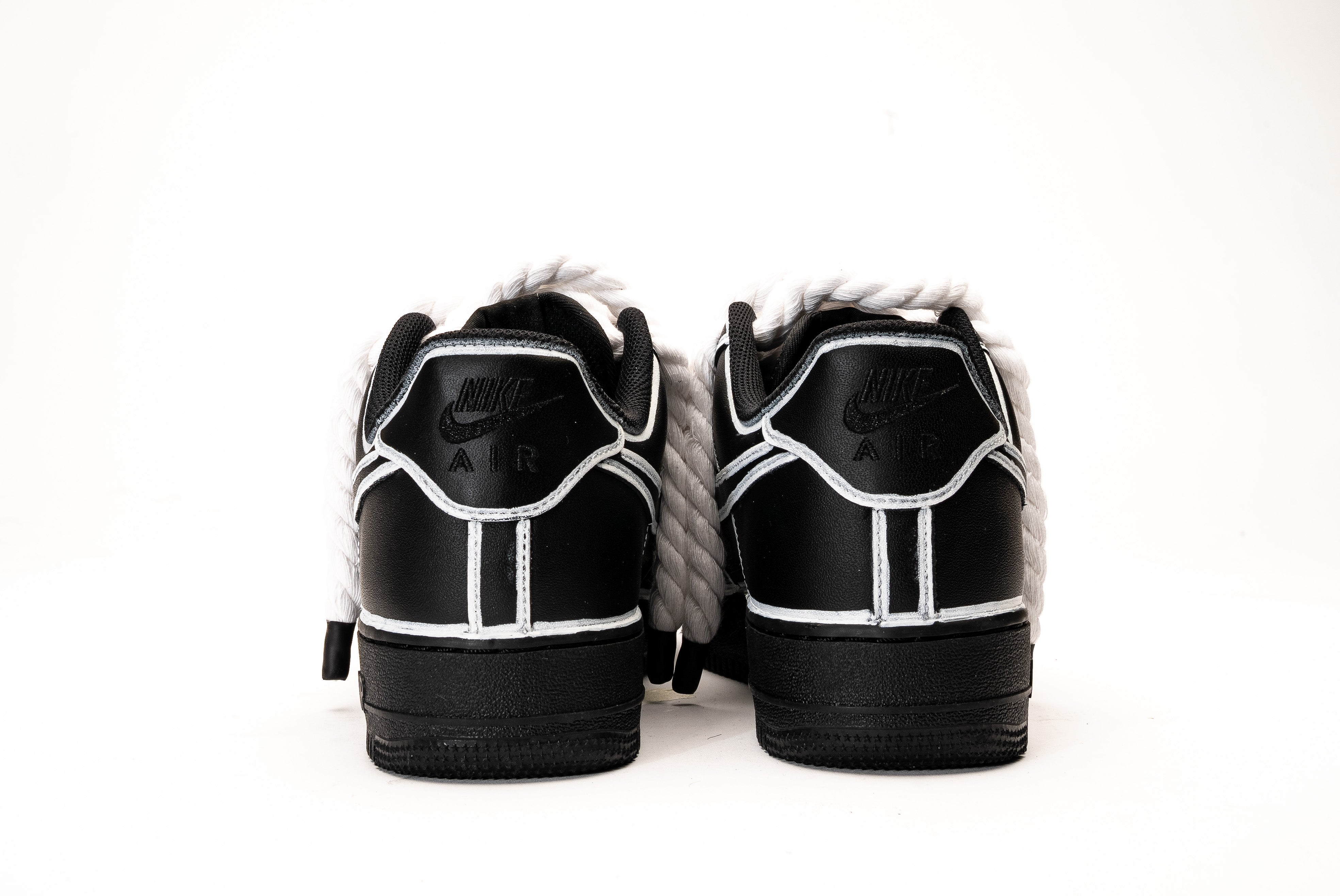 Nike Air Force 1 Black White Line Rope Laces