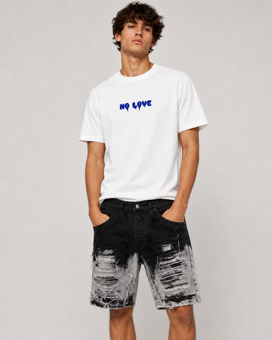 NO LOVE TEE – WHITE BLUE