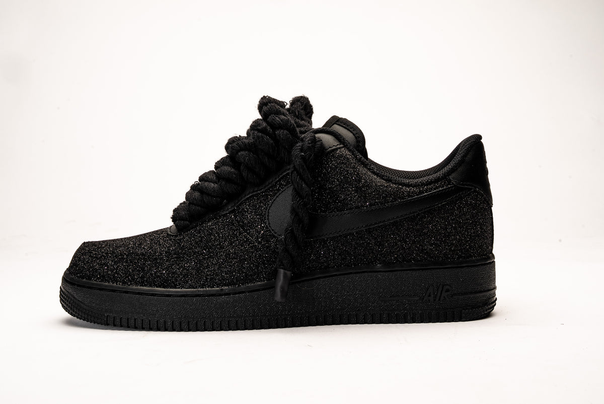 Nike Air Force 1 Black Glitter Rope Laces - Delux Store – Delux 