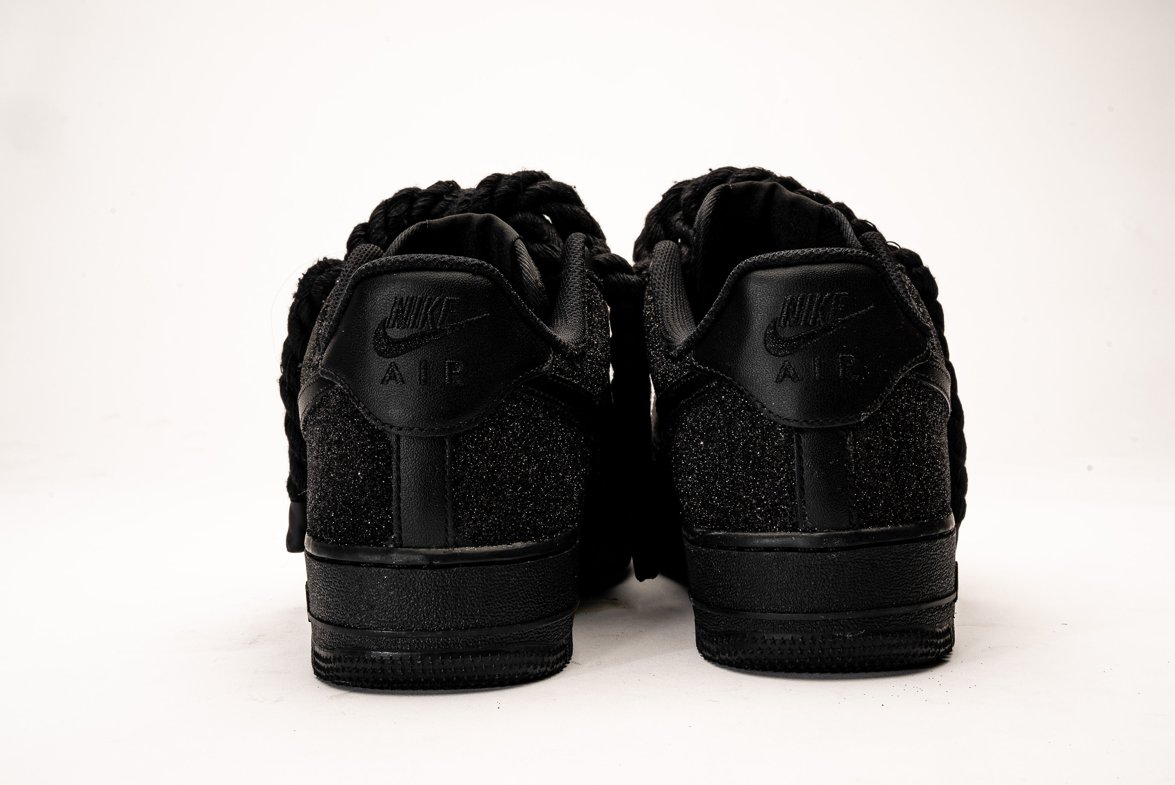 Nike Air Force 1 Black Glitter Rope Laces