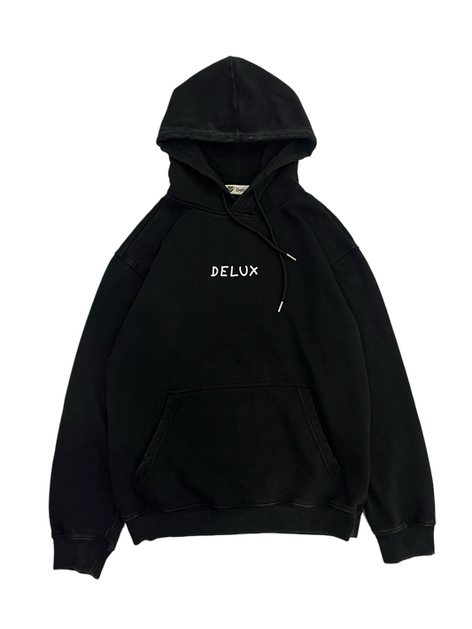 Hoodie Delux ''GRILLZ'' - Black Washed