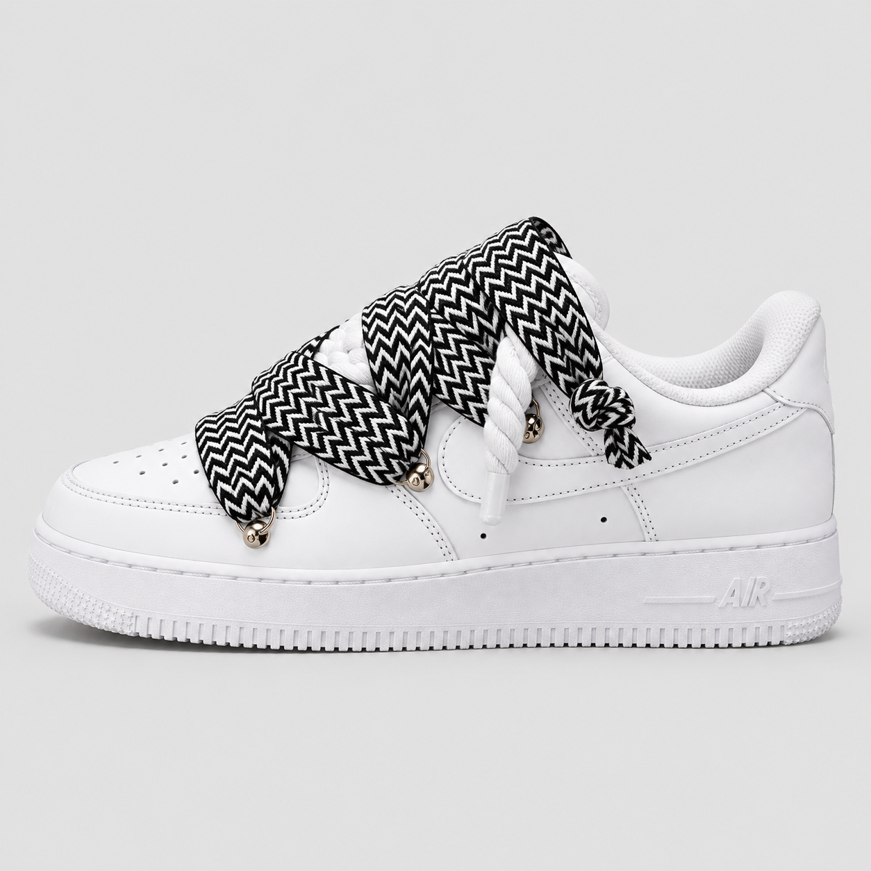 Air Force 1 White Rope + Lanvin Black – vista laterale