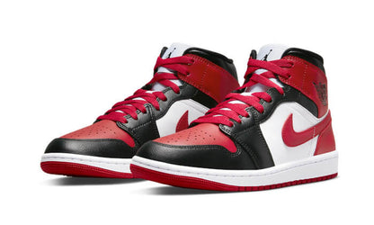 Air Jordan 1 Mid White Bred Toe - Delux Store - Abbigliamento Streetwear & Sneakers