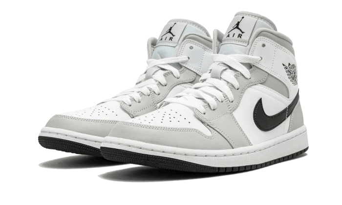 Air Jordan 1 Mid White Light Smoke Grey - Delux Store - Abbigliamento Streetwear & Sneakers