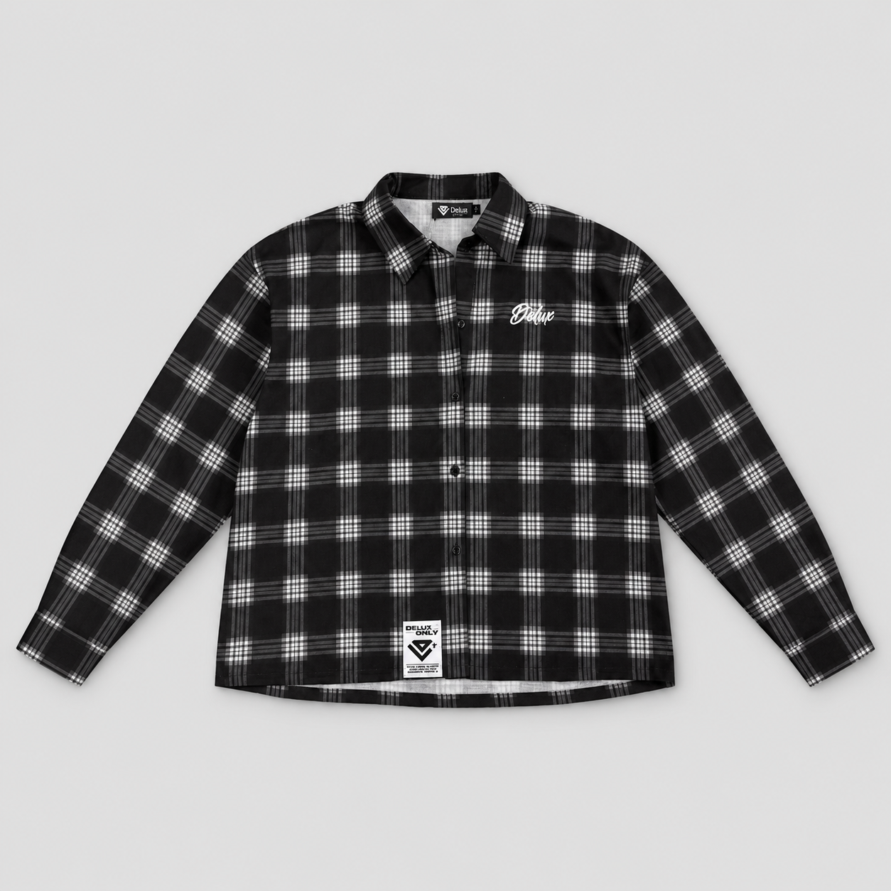 Camicia Scozzese Nera DELUX fronte