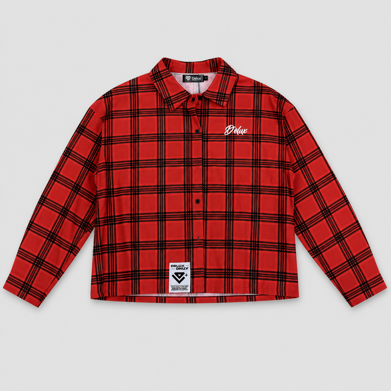 Camicia Scozzese Rossa DELUX fronte