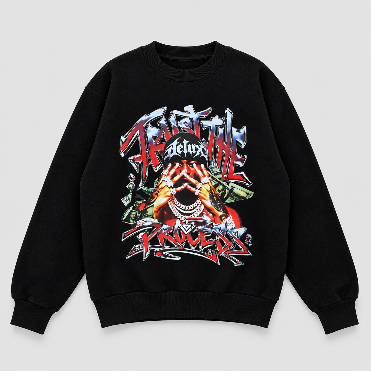 CREWNECK MONEY - BLACK — fronte