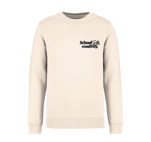 Crewneck ''School Kills'' - Ivory/Black - Delux Store - Abbigliamento Streetwear & Sneakers