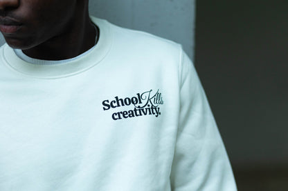 Crewneck ''School Kills'' - Ivory/Black - Delux Store - Abbigliamento Streetwear & Sneakers