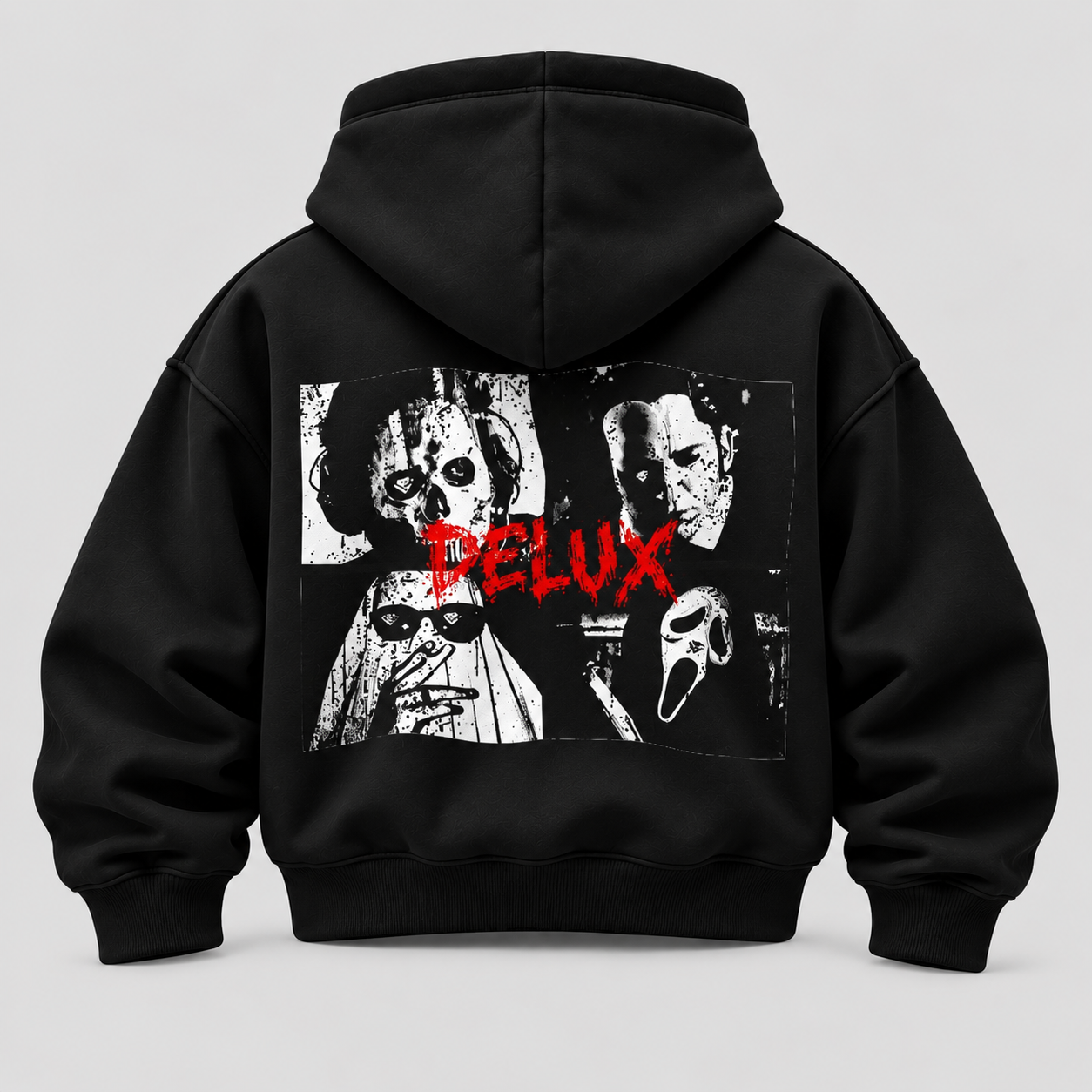Hoodie Kids Halloween 26 Black - retro