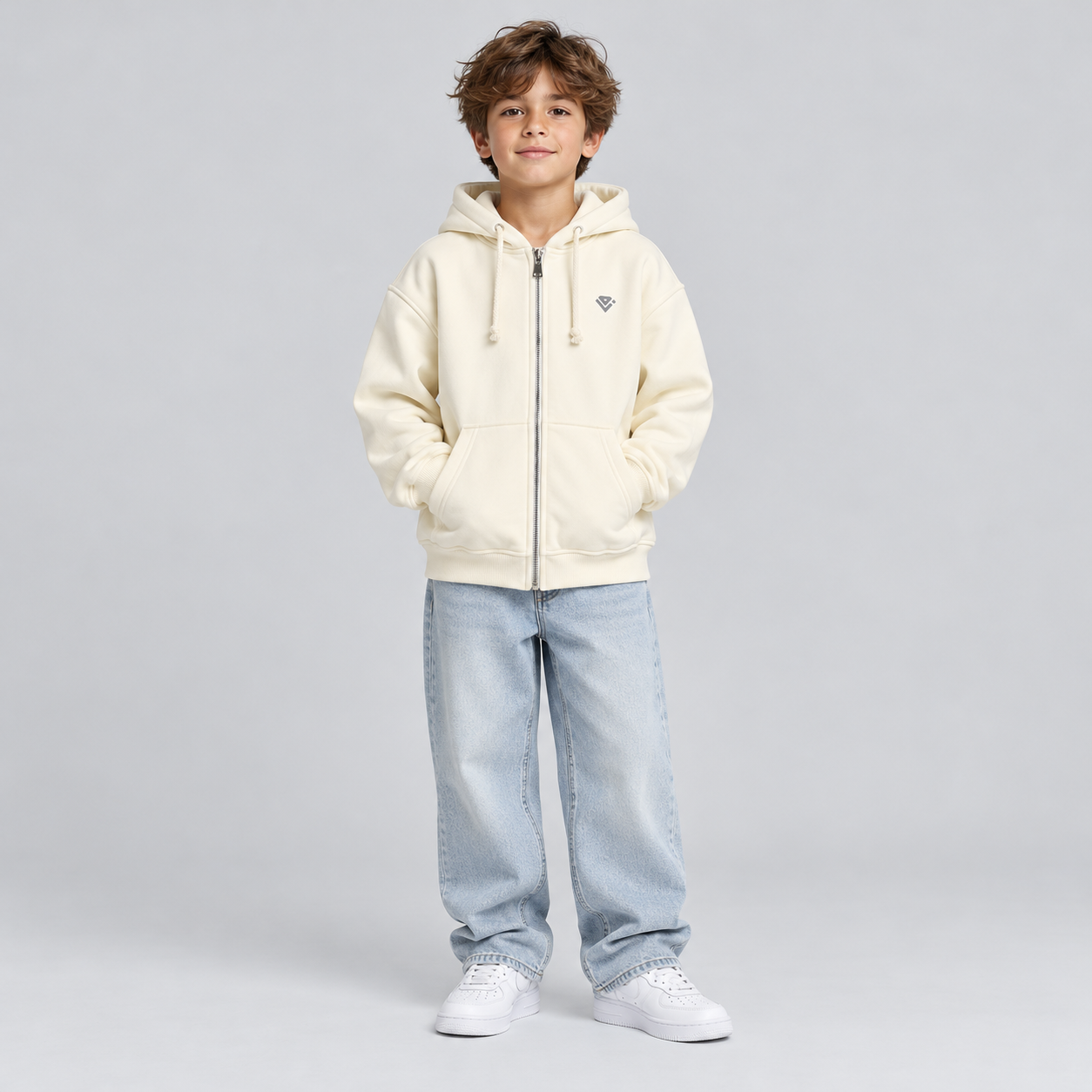 DELUX KIDS JACKET BEIGE - indosso bambino