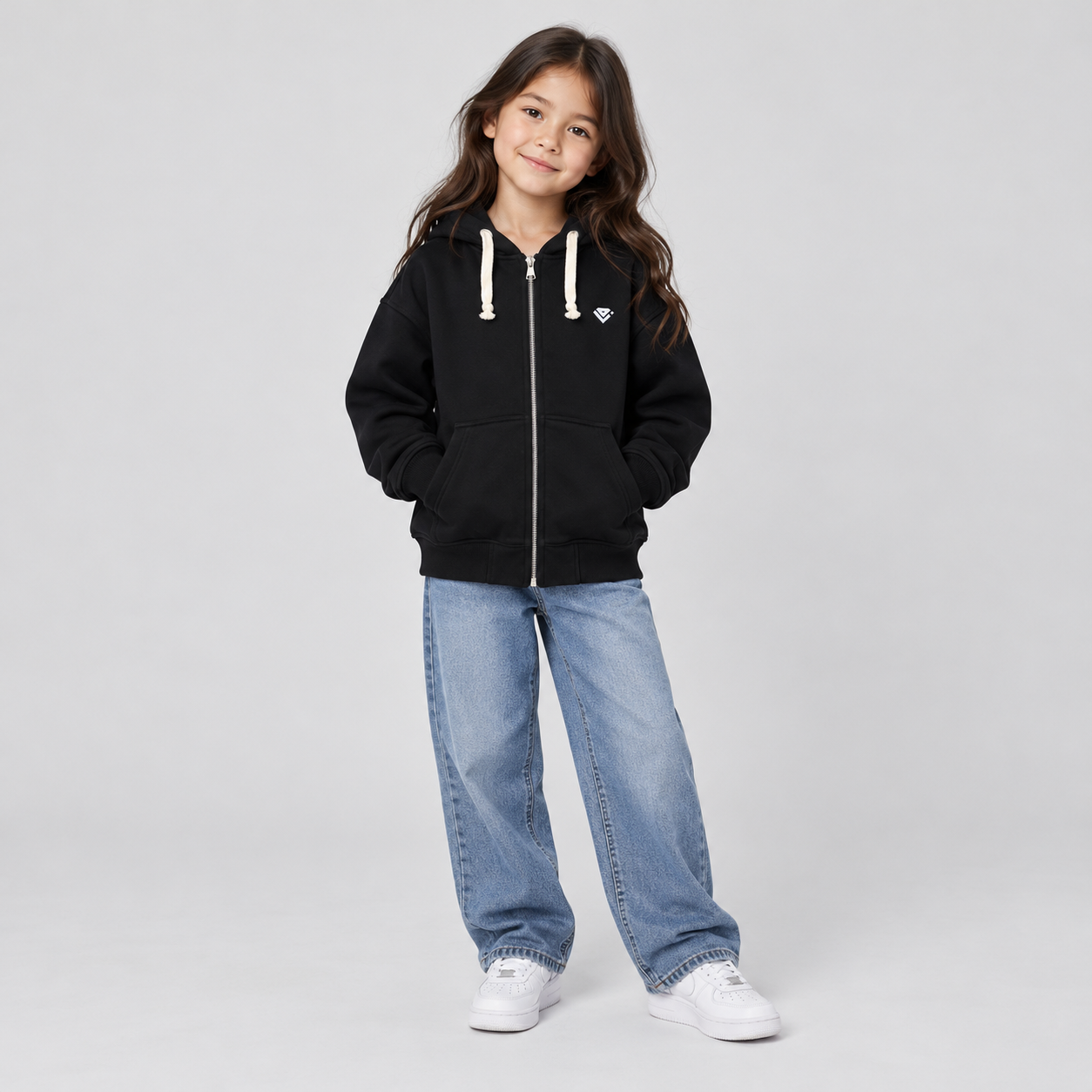 DELUX KIDS JACKET BLACK - indosso bambina