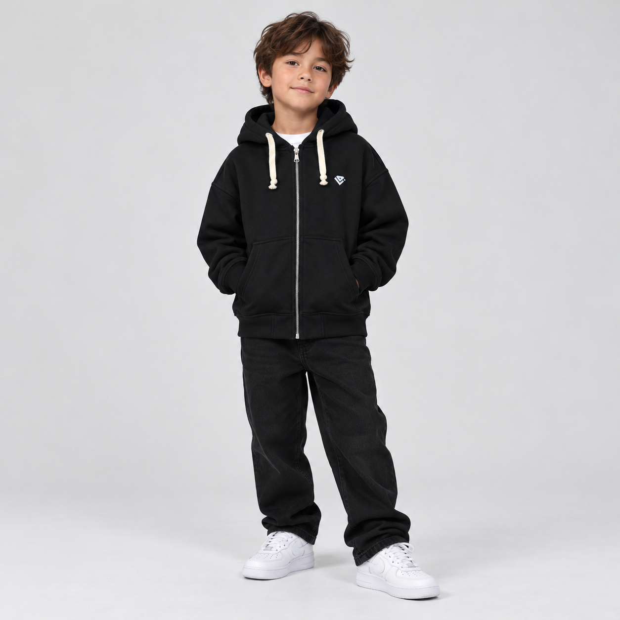 DELUX KIDS JACKET BLACK - indosso bambino
