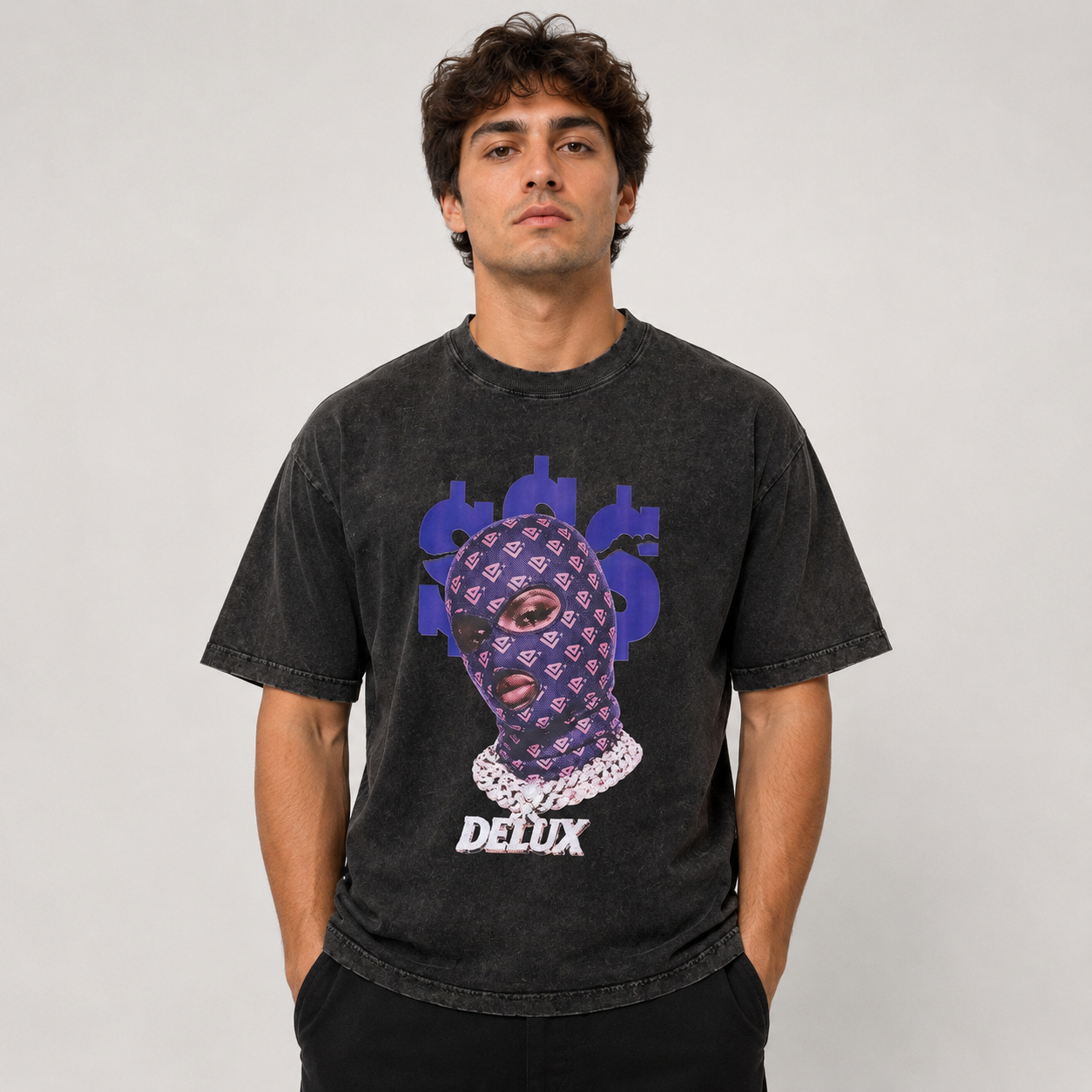 TEE DOLLARS – WASHED BLACK