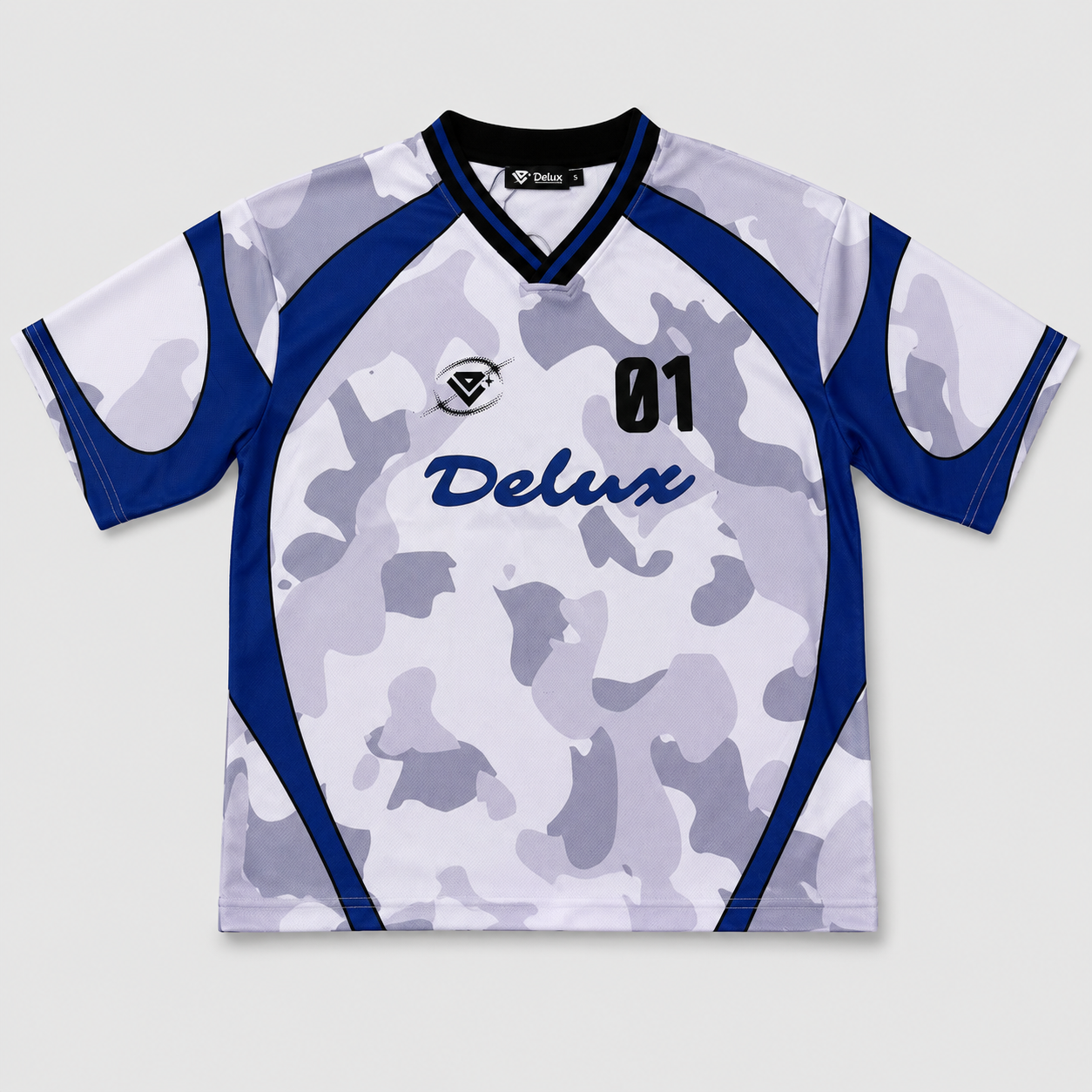 TEE FOOTBALL - WHITE BLUE