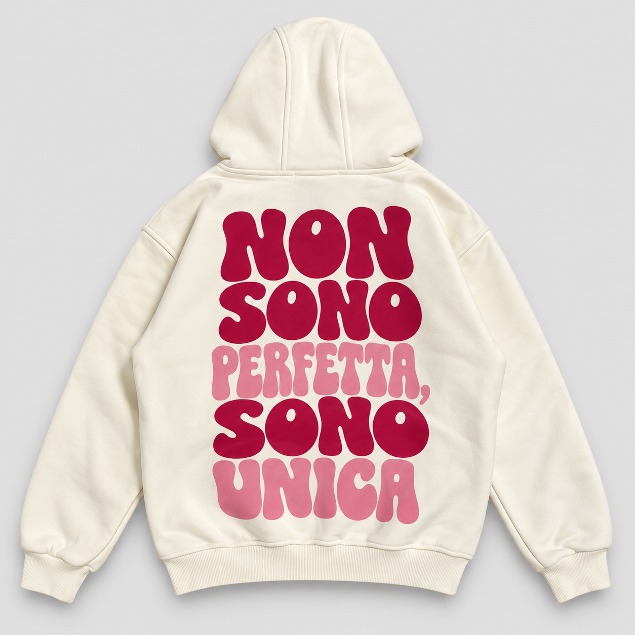 HOODIE KIDS SONO UNICA - WHITE — retro