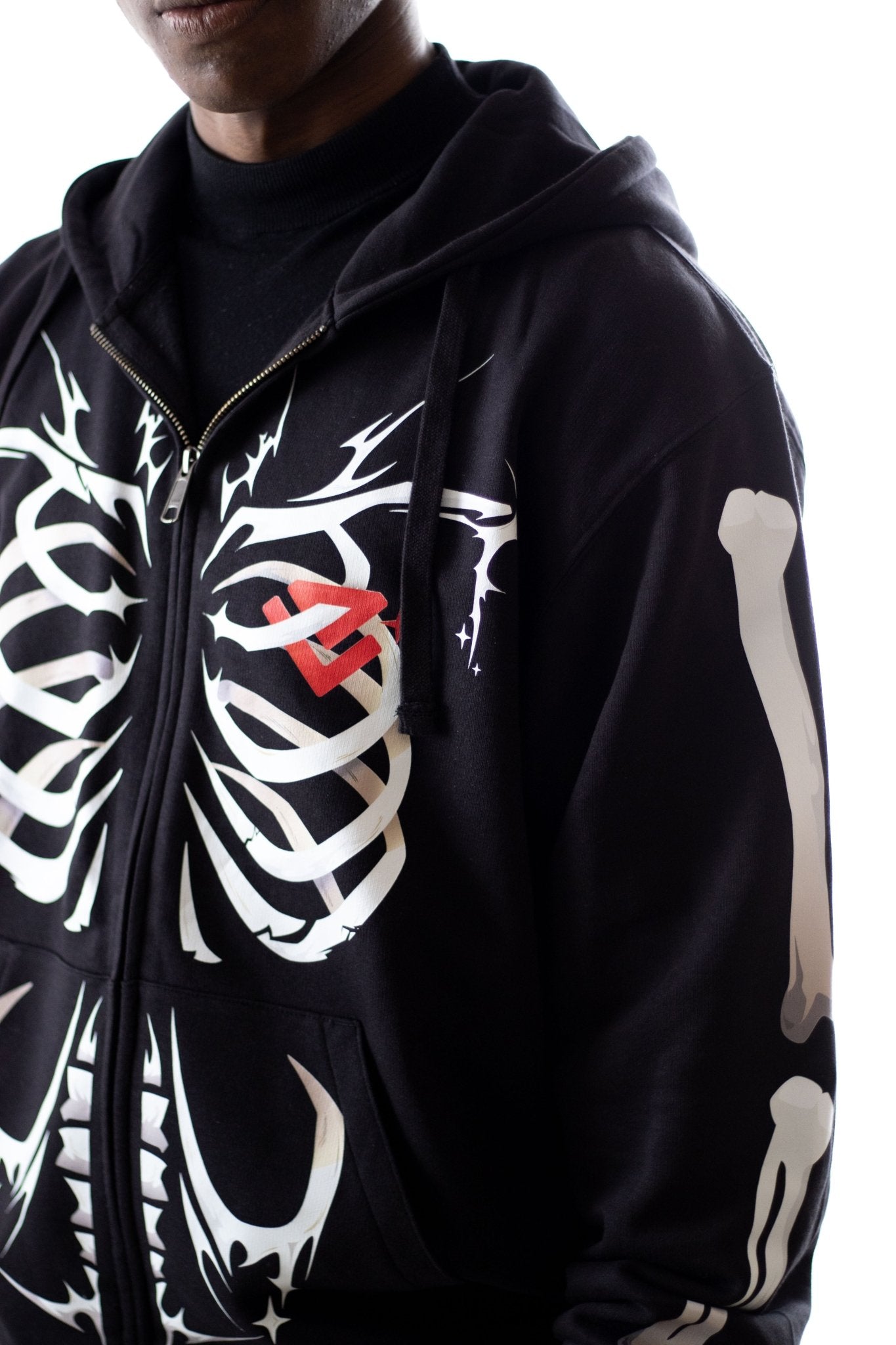 Jacket zip ‘’Skeleton’’ - Black - Delux Store - Abbigliamento Streetwear & Sneakers