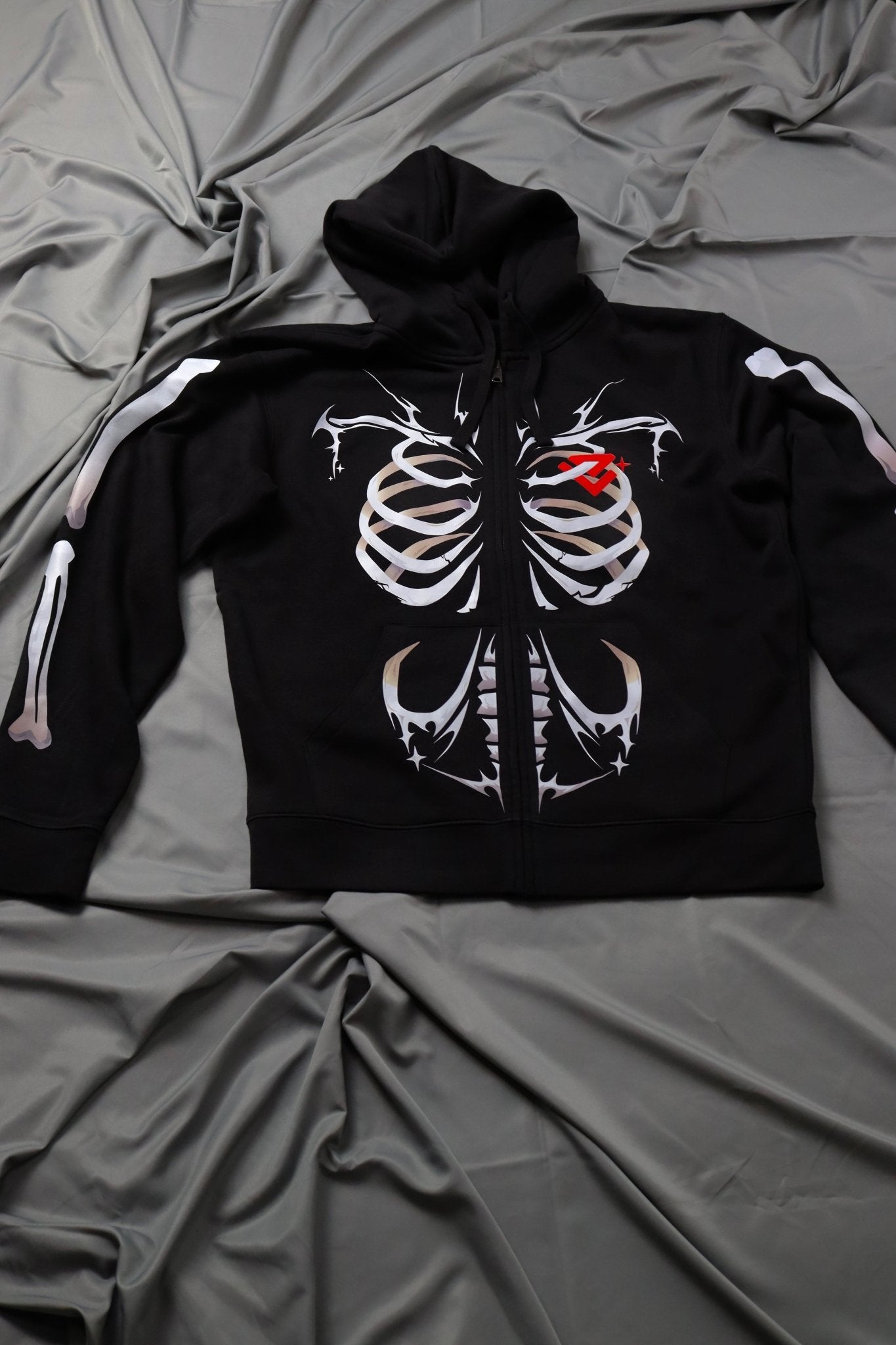 Jacket zip ‘’Skeleton’’ - Black - Delux Store - Abbigliamento Streetwear & Sneakers