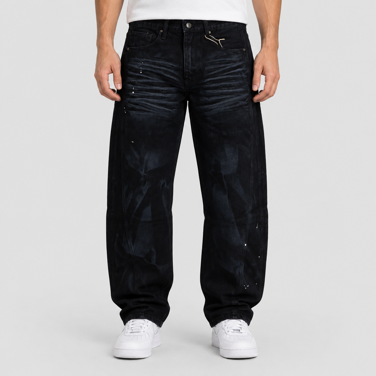 Jeans Paint Black Delux - indosso-uomo