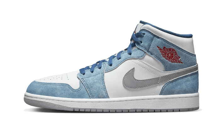 Jordan 1 Mid French Blue Fire Red - Delux Store - Abbigliamento Streetwear & Sneakers