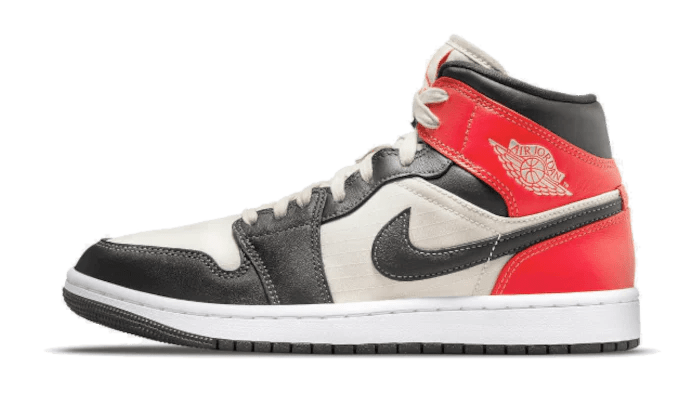 Jordan 1 Mid Newsprint Light Orewood Brown - Delux Store - Abbigliamento Streetwear & Sneakers