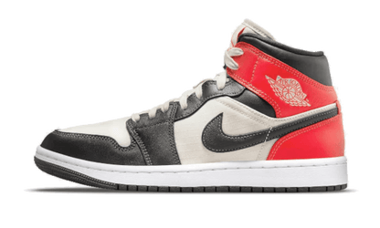 Jordan 1 Mid Newsprint Light Orewood Brown - Delux Store - Abbigliamento Streetwear & Sneakers