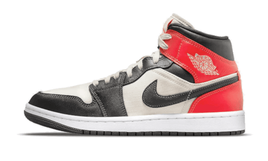 Jordan 1 Mid Newsprint Light Orewood Brown - Delux Store - Abbigliamento Streetwear & Sneakers