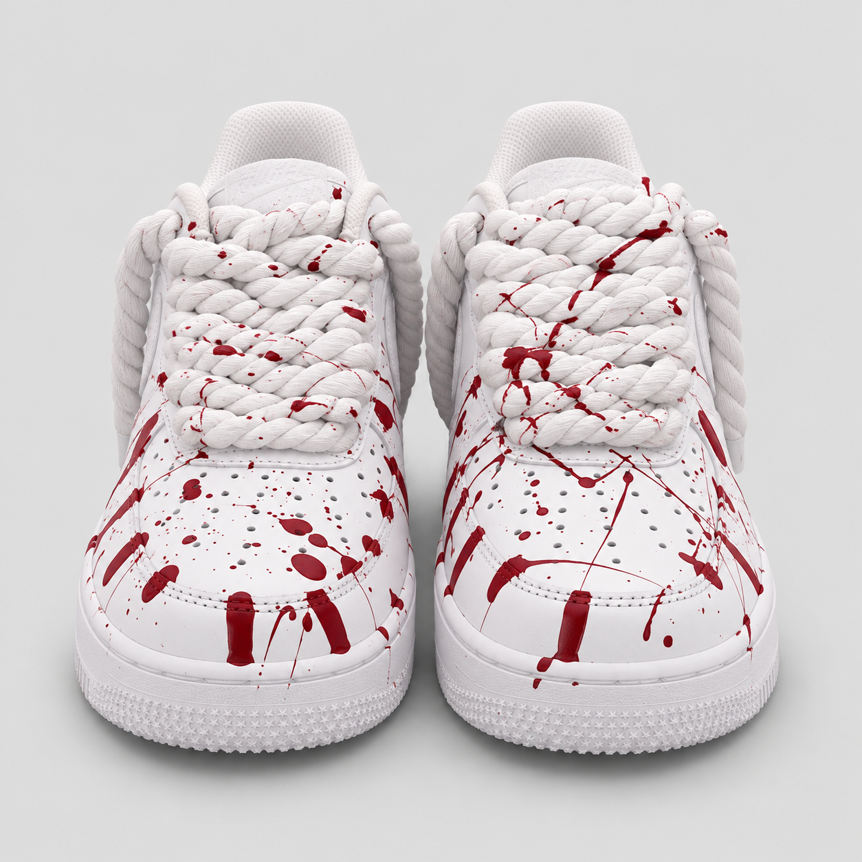 Nike Air Force 1 White Blood custom – vista frontale