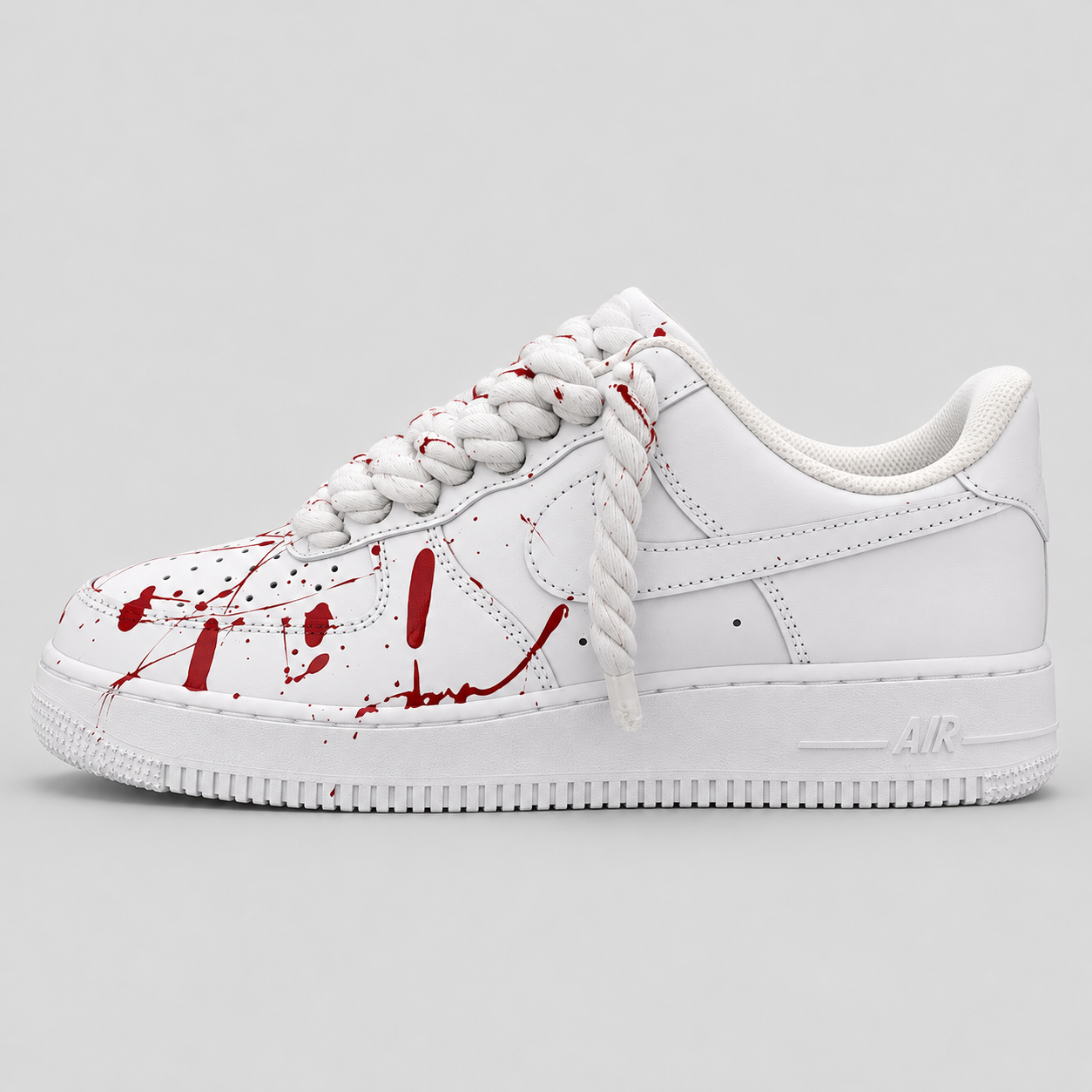 Nike Air Force 1 White Blood custom – vista laterale