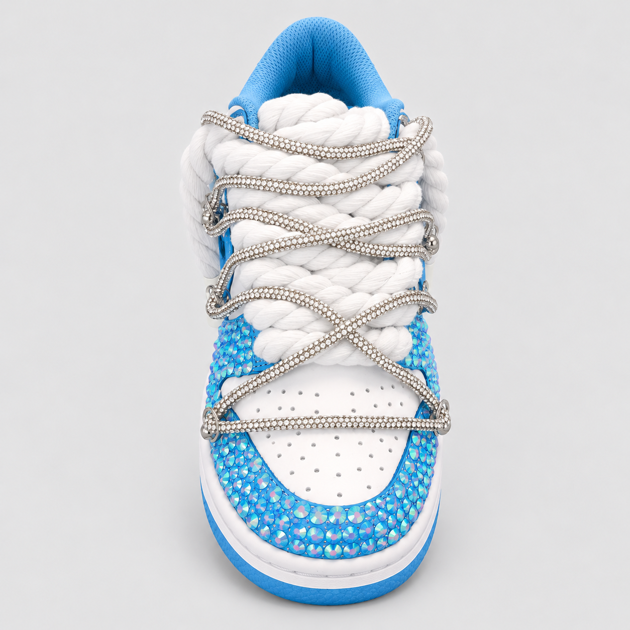 Nike Dunk Swarovski BLUE custom - frontale