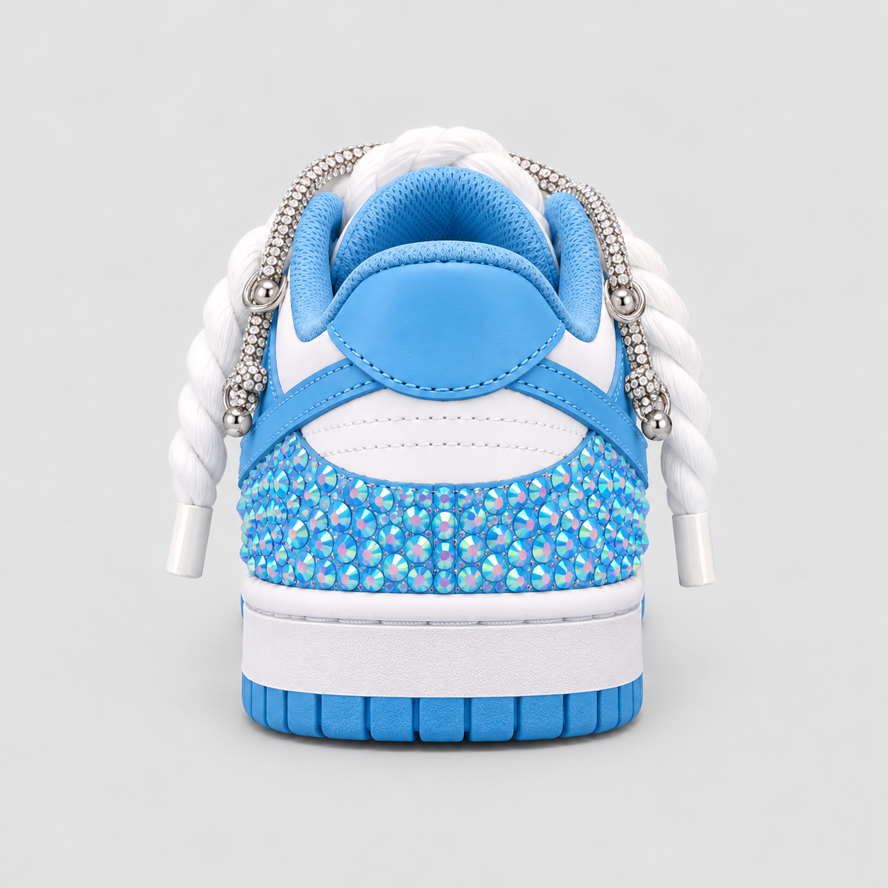 Nike Dunk Swarovski BLUE custom - retro