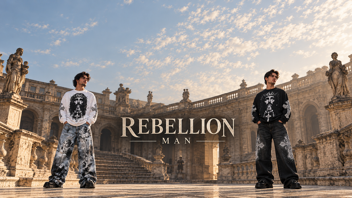 REBELLION Man: Messiah, Jeans Angels e Cross Diamond