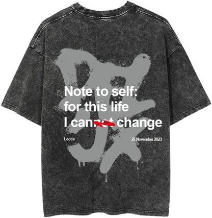 T-Shirt Washed “Note to Self'' - Nera - Delux Store - Abbigliamento Streetwear & Sneakers