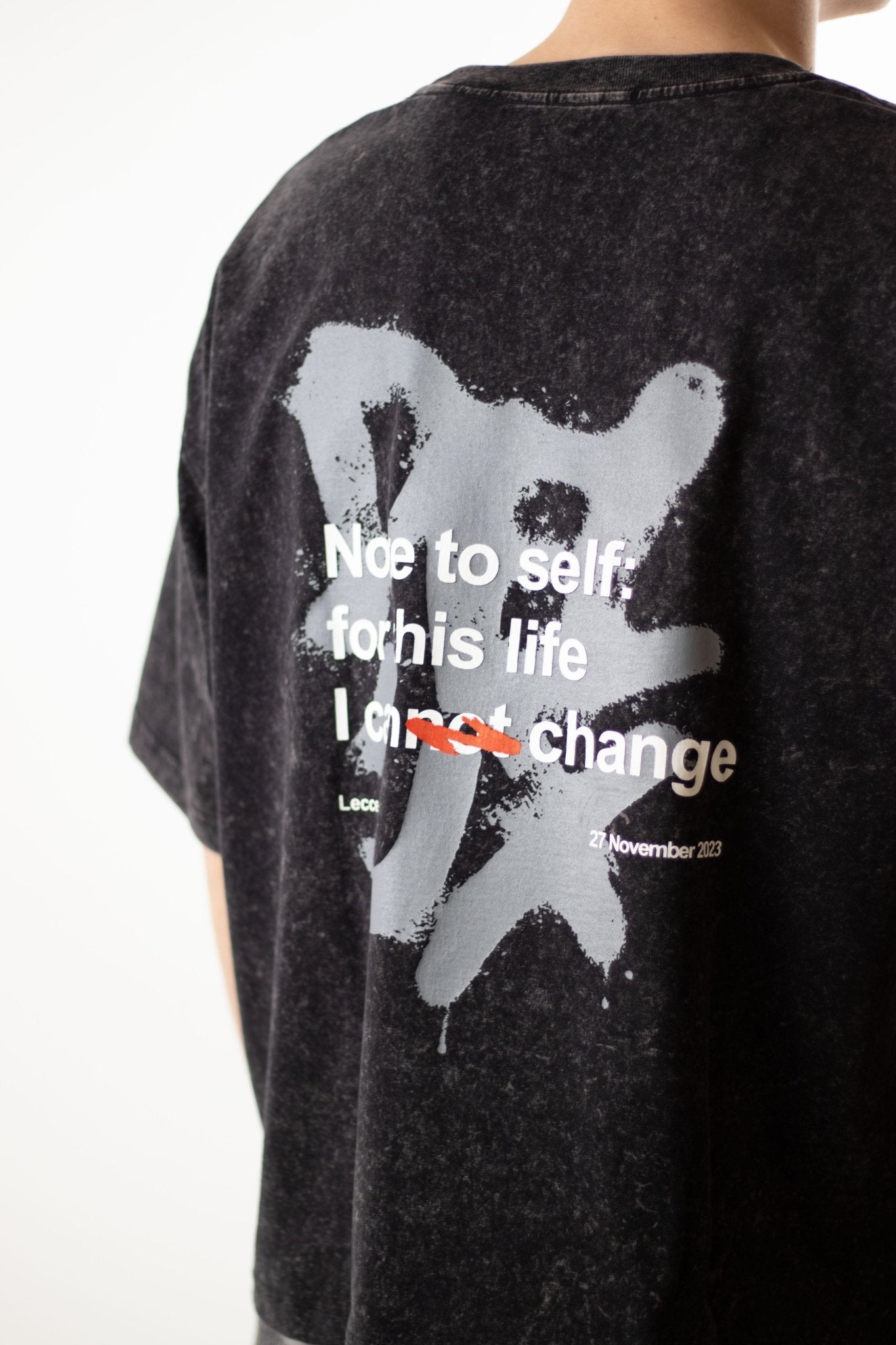 T-Shirt Washed “Note to Self'' - Nera - Delux Store - Abbigliamento Streetwear & Sneakers