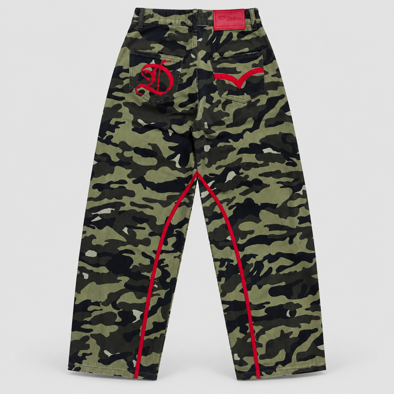 WOMAN PANTS CAMO STRIPES - ARMY GREEN — retro
