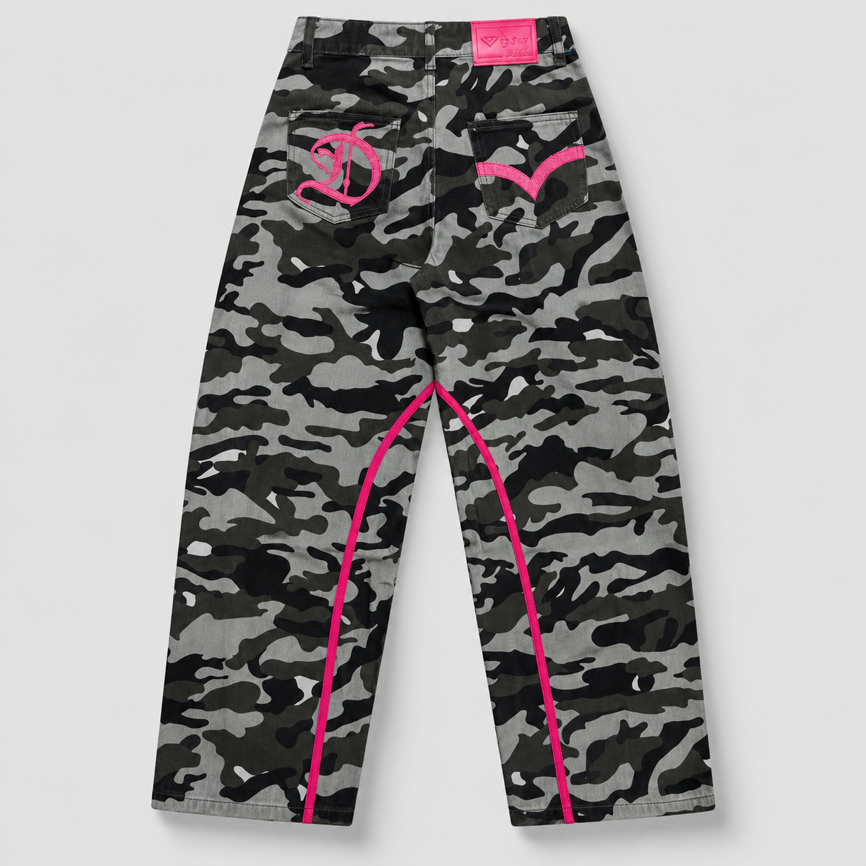WOMAN PANTS CAMO STRIPES - GREY — retro