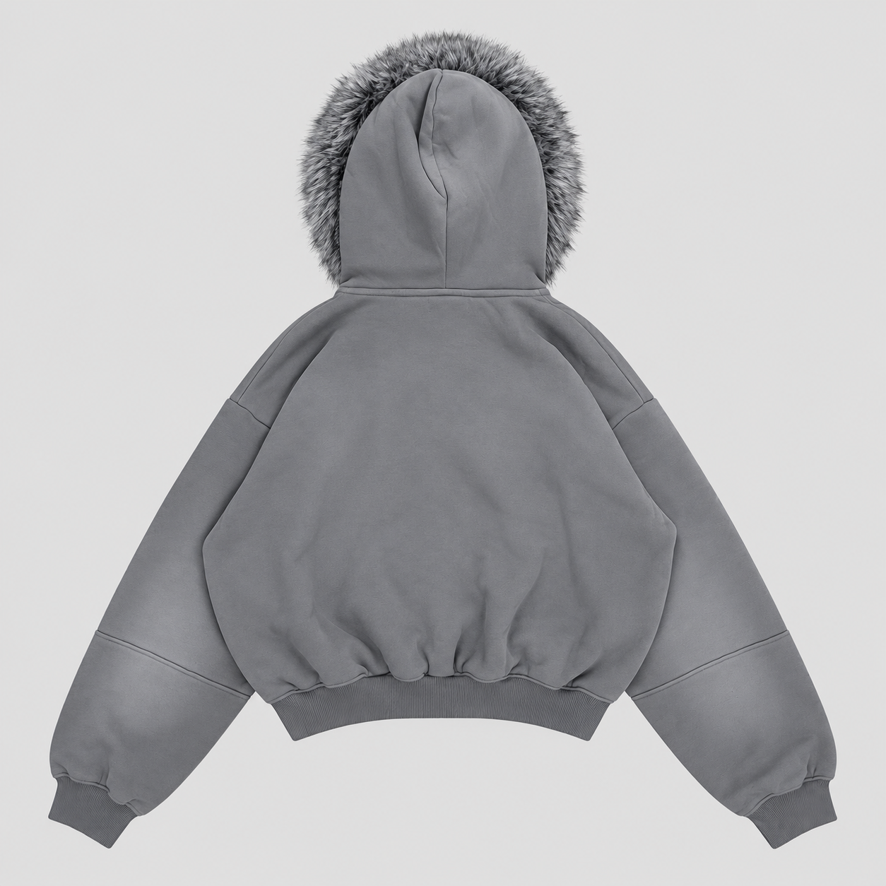 ZIP HOODIE BAROQUE FUR GREY retro
